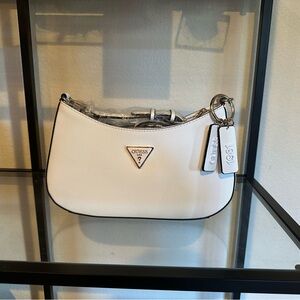 Brand New Guess Noel Shoulder Bag-white